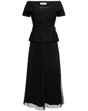 Self-Portrait Selbstporträt abnehmbares langes Kleid - Schwarz