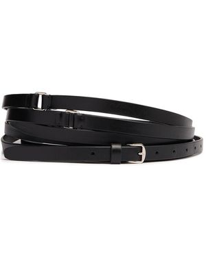 Ann Demeulemeester 1.5cm Kepa Triple Wrap Belt - Black