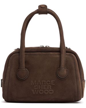 Marge Sherwood Mini Soft Tote Nubuckトップハンドルバッグ - ブラウン