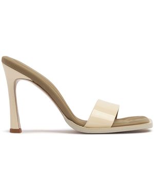 The Attico 95mm Hohe Mules "mia" - Natur