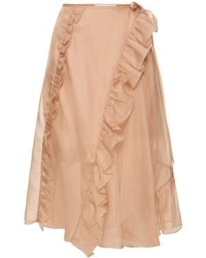 Cecilie Bahnsen Minikleid Aus Organza Mit Druck "adelin" - Natur