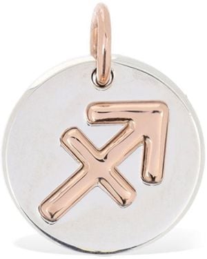 Dodo 9kt Schütze-anhänger Aus Rotgold Und Silber - Pink