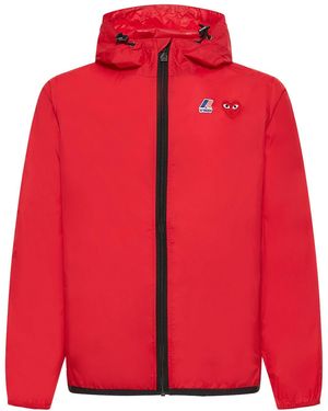 COMME DES GARÇONS PLAY Regenjacke Aus Nylon Mit Logo - Rot