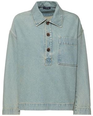 Soeur Austin Denim Shirt W/ Pocket - ブルー