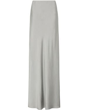 St. Agni Bias Silk Blend Slip Skirt - Grey