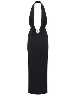 Christopher Esber Langes Neckholder-kleid Aus Lycra "pierced Orbit" - Schwarz