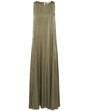 Forte Forte Sleeveless Silk Blend Satin Long Dress - グリーン
