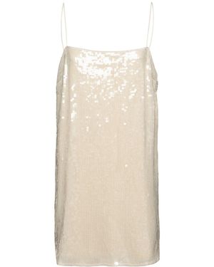 ROTATE BIRGER CHRISTENSEN Sequined Mini Dress - Natural