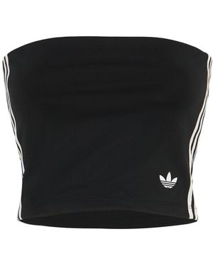 adidas Originals Donna 3-Stripe Tube Top - Black