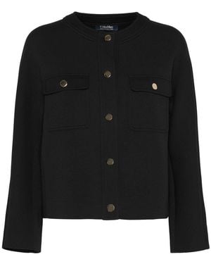 Max Mara Gradara スキューバジャージージャケット - ブラック