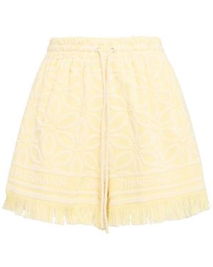 Zimmermann Coco Fringed Jacquard Shorts - Natural