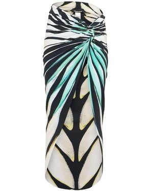 Roberto Cavalli Damen Bedruckter Sarong Aus Nylonmischung „Ray Of Sea“ - Mehrfarbig