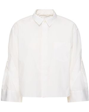 Sacai Cotton Blend Poplin Shirt - White