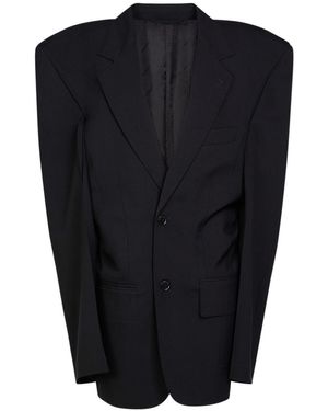 Balenciaga Cut Away ウールボクシーブレザー - ブルー