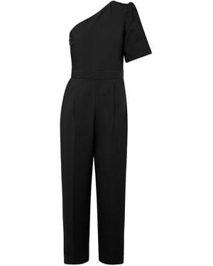 Max Mara One-Shoulder-Jumpsuit Smalto - Schwarz