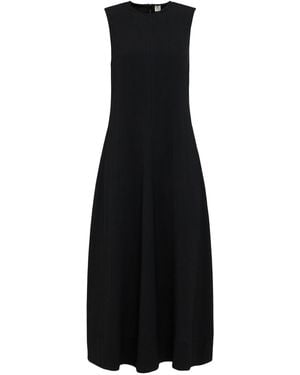TOTEME Damen Langes Kleid Aus Gewebe - Schwarz