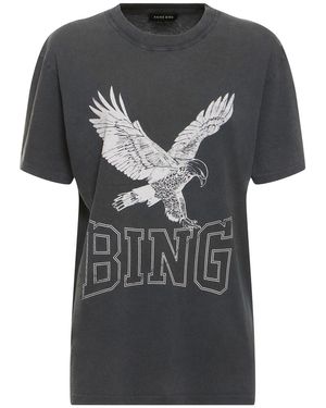 Anine Bing T-shirt Aus Baumwolljersey "lili Retro" - Schwarz