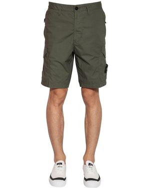 Stone Island Cargoshorts Aus Baumwolle - Grün