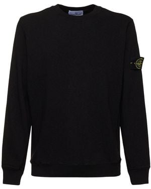 Stone Island Herren Sweatshirt Aus Baumwolle - Schwarz