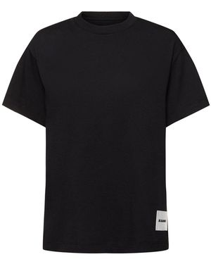 Jil Sander Set Of 3 Jersey Logo T-shirt - Black