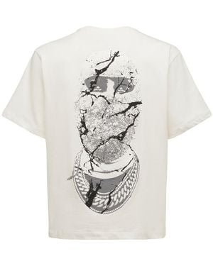 ih nom uh nit Socially Distant Marble Print T-shirt - White