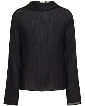 BITE STUDIOS Parchment Textured Shirt - Black