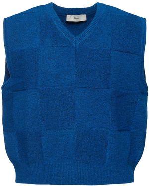 DUNST Unisex Essential Knit Vest - Blue