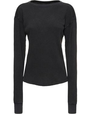Entire studios Washed Black サーマル長袖tシャツ - ブラック