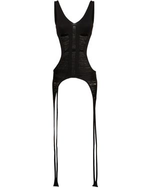 Rick Owens Damen Minikleid Aus Wollstrick „Tanja“ - Schwarz