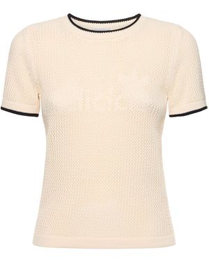 adidas Originals クロシェtシャツ - ナチュラル