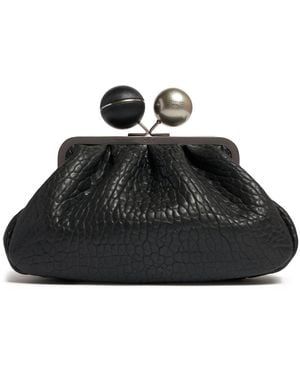 Weekend by Maxmara Damen Lecito Leather Clutch - Schwarz