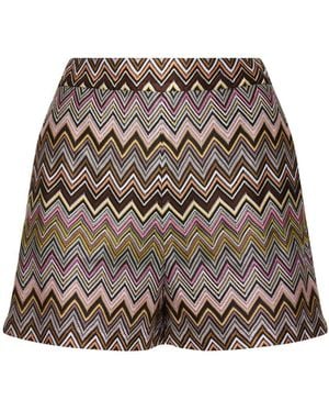 Missoni Chevron Viscose Shorts - Brown