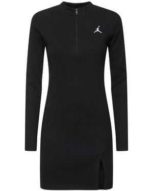 Nike Long Sleeve Jersey Mini Dress - Black
