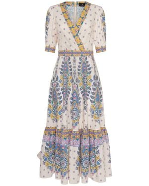 Etro Paisley-Print Midi Dress - White