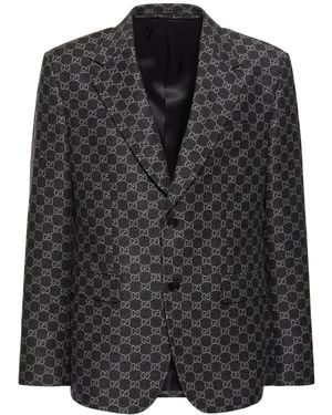Gucci logo blazer discount