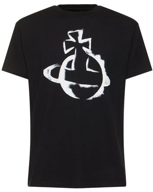 Vivienne Westwood Klassisches T-shirt Mit Orb-motiv - Schwarz