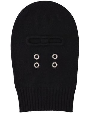 Rick Owens Sturmhaube Aus Recyceltem Kaschmir "gimp" - Schwarz