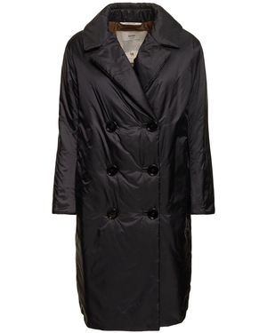 Max Mara Greenco ウォータープルーフパデッドロングジャケット - ブラック