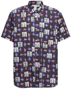 Comme des Garçons Andy Warhol コットンポプリンシャツ - ブルー