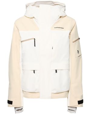 Peak Performance 2L Insulated Stretch Ski Shell Jacket Sand Fog - Natural