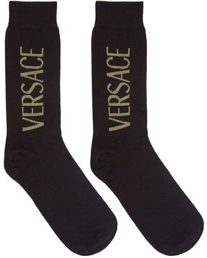 Versace コットンブレンドソックス - ブラック