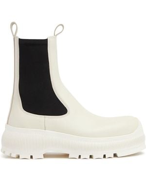 Jil Sander 35mm Hohe Stiefeletten Aus Leder - Schwarz
