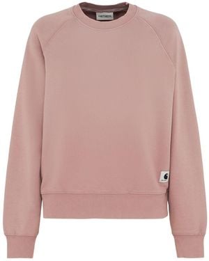 Carhartt Hudson Crewneck Cotton Sweatshirt - Pink