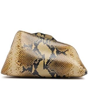The Attico Medium 8.30 Pm Embossed Leather Clutch - ナチュラル