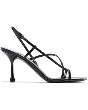 Jimmy Choo Etana レザーサンダル 80mm - メタリック