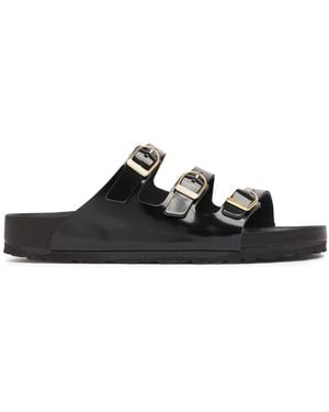 Birkenstock Damen Ledersandalen „Florida Dbuckle“ - Schwarz