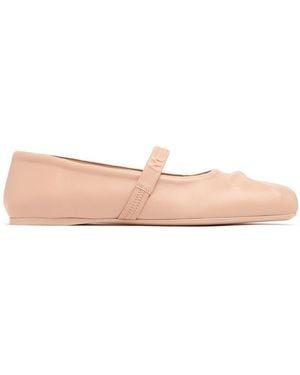 Marni 10mm Hohe Mary Jane-loafer Aus Leder - Pink