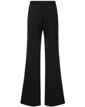 Stella McCartney ハイウエストウールツイルフレアパンツ - ブラック
