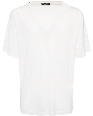 Dolce & Gabbana コットンジャージーtシャツ - ホワイト