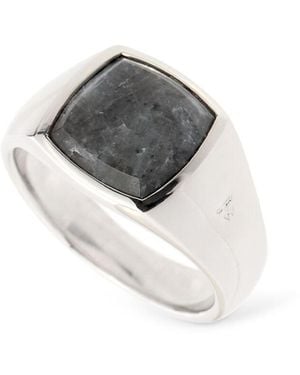 Tom Wood Damen Ring „Kay Larvikite“ - Weiß